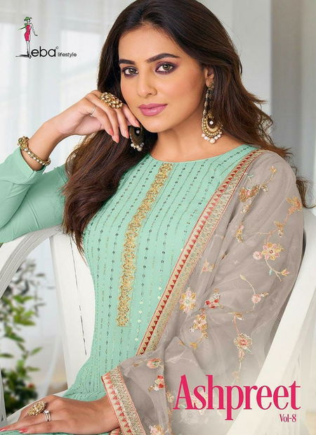 Ashpreet vol 8 by Eba Lifestyle Designer Salwar Suit Collections Catalog